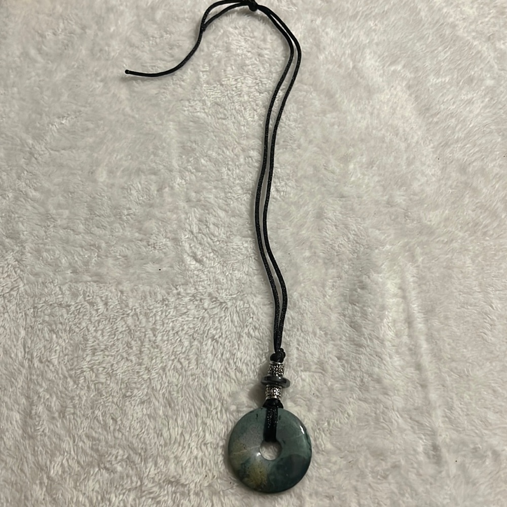 Donut Shaped Bloodstone Gemstone Necklace